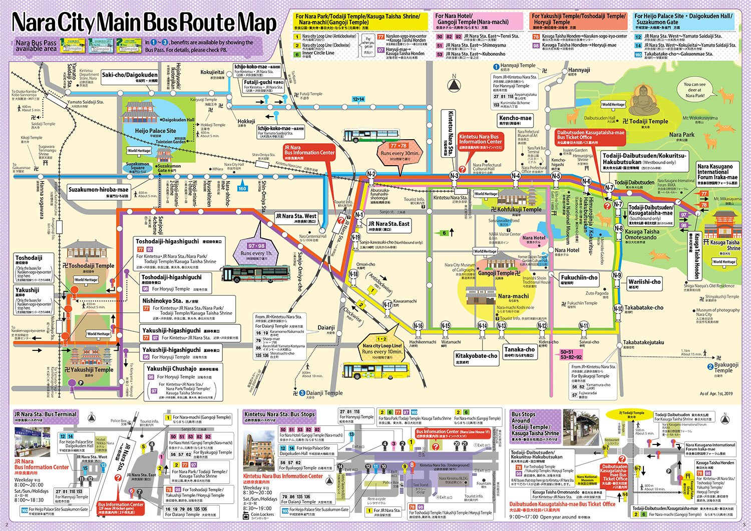 Nara Attractions Map Mapsru